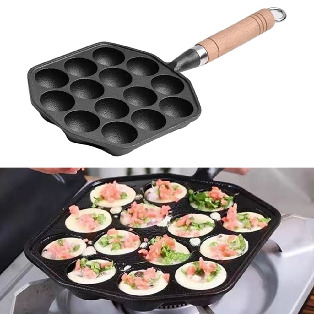 Premium Takoyaki Grill Pan Meatball Maker with Detachable Handle