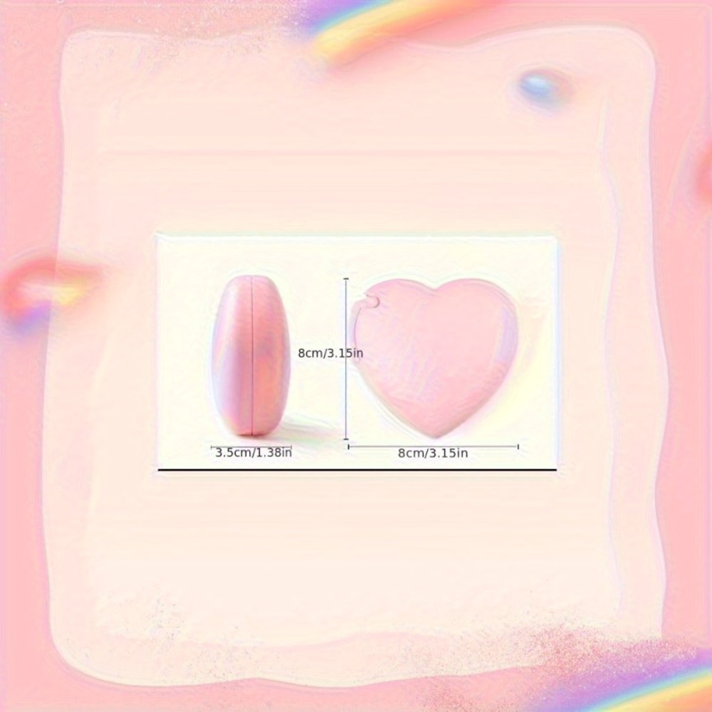 Heart Shaped Portable Tape Dispenser With Invisible Tape Cute Desk Accessory 2
