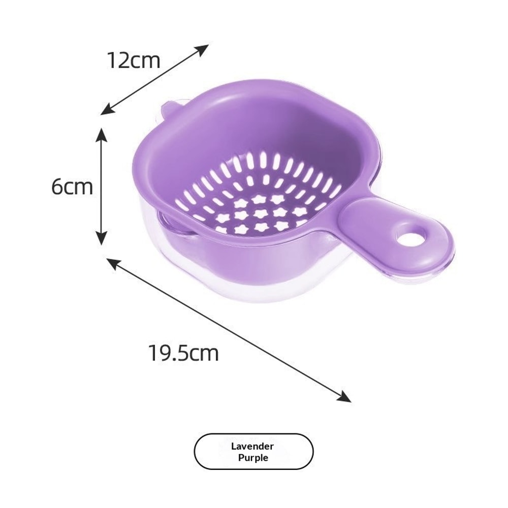 Space Saving Fruit Washing Basket Double Layer Wall Hanging Kitchen Drain Basket 5