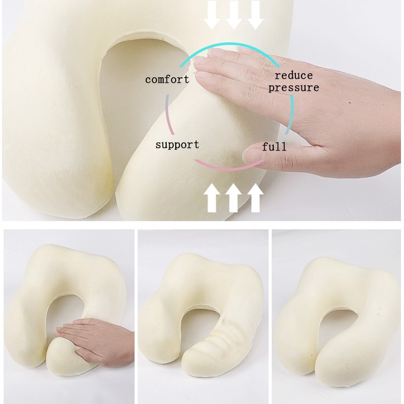 Kids Memory Foam Neck Pillow For Travel And Naps 2