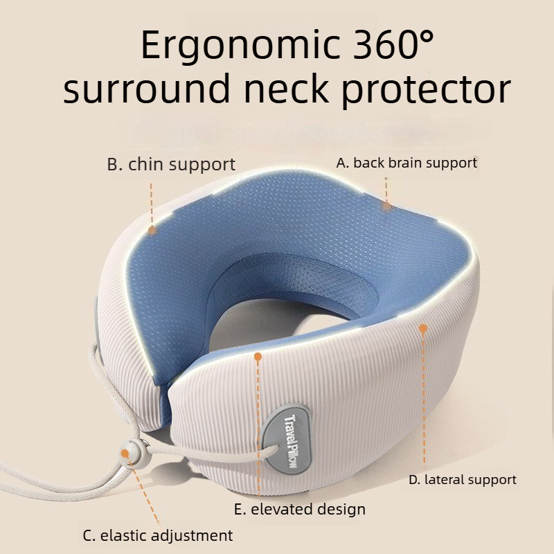 Kids Memory Foam Neck Pillow For Travel And Naps 4