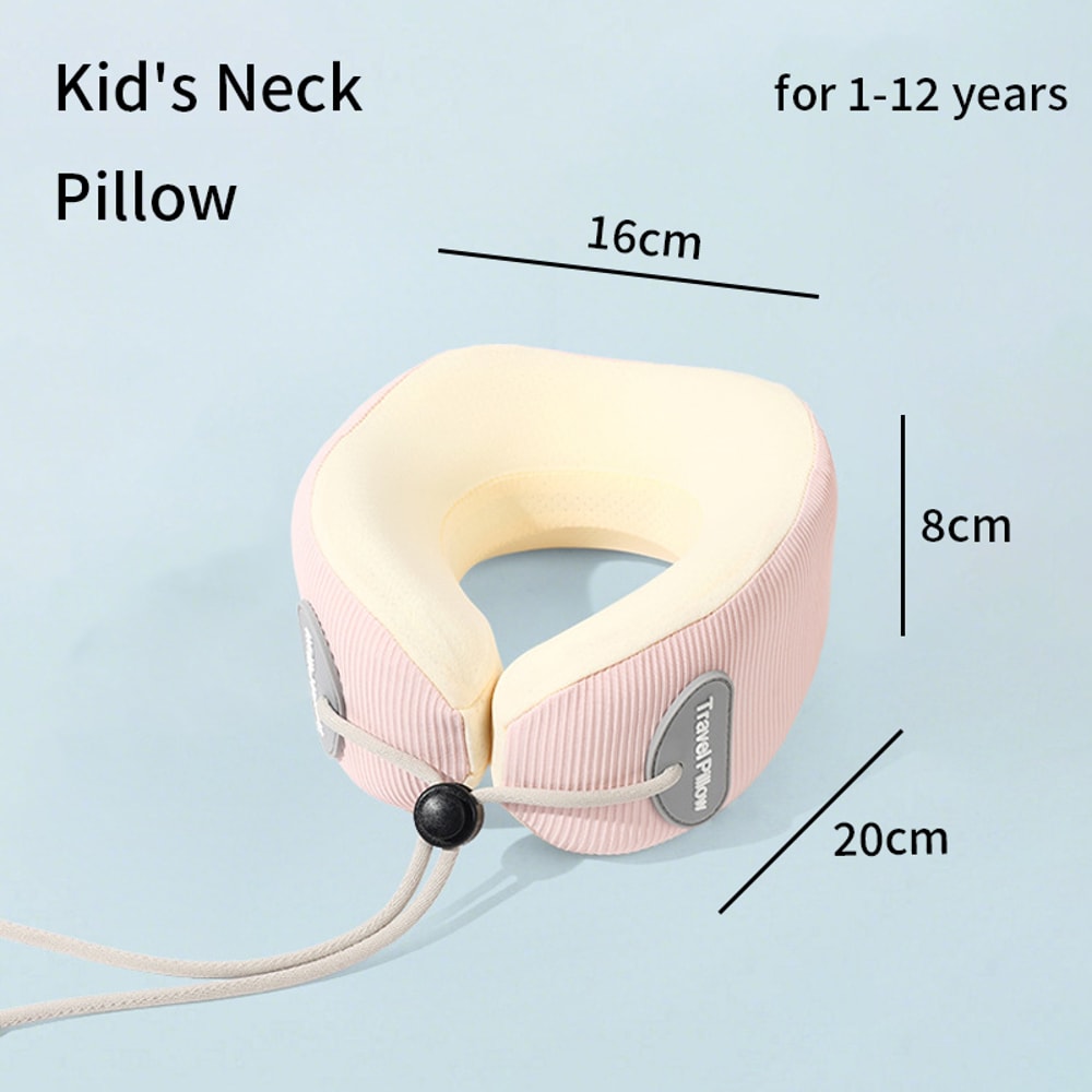 Kids Memory Foam Neck Pillow For Travel And Naps 7