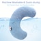 Cozy Cat Moon Pillow Soft Plush Half Donut Pet Pillow For Cats And Small Dogs 5