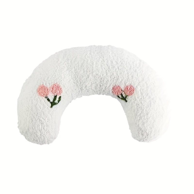 Cozy Cat Moon Pillow Soft Plush Half Donut Pet Pillow For Cats And Small Dogs 7