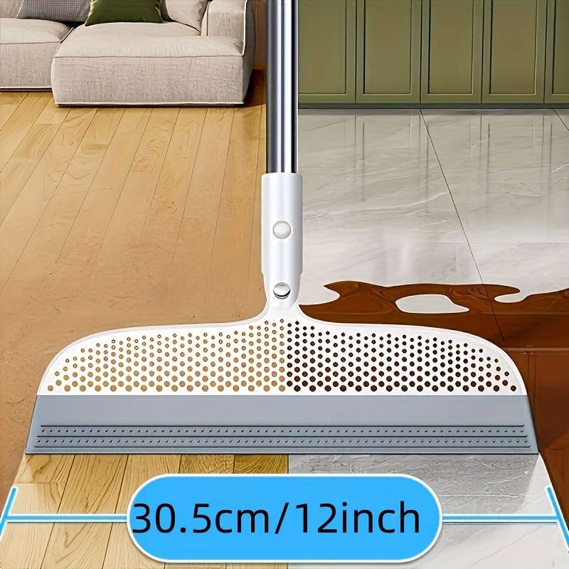 Silicone Broom Squeegee with Detachable Scraper Head