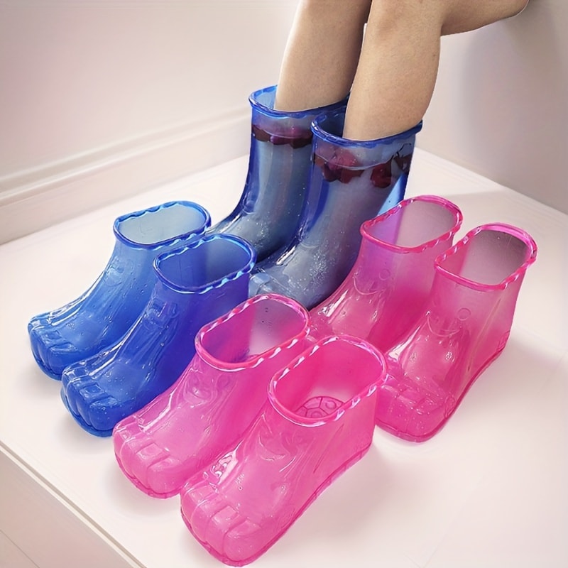 Portable Foot Spa Bath Basin Wearable Foot Soaking Shoes 3