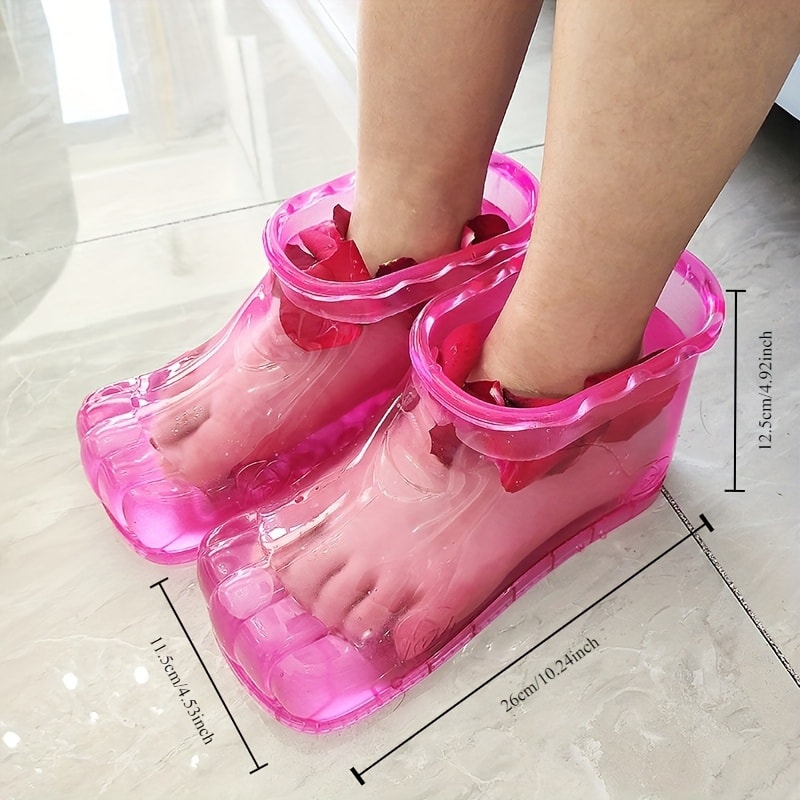 Portable Foot Spa Bath Basin Wearable Foot Soaking Shoes 4