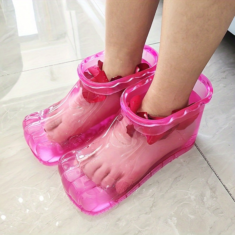 Portable Foot Spa Bath Basin Wearable Foot Soaking Shoes 5