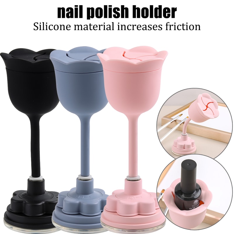 Rotating Nail Polish Holder Anti Spill Manicure Stand 0