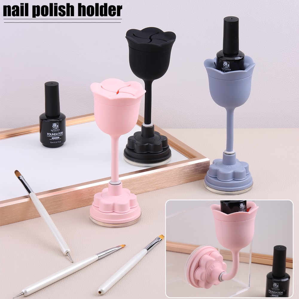 Rotating Nail Polish Holder Anti Spill Manicure Stand 1