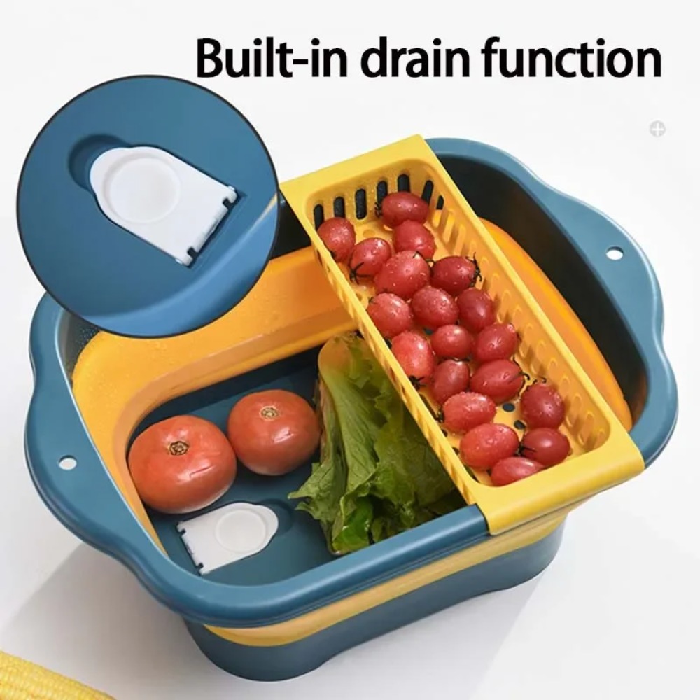 Space Saving Collapsible Dish Basin and Portable Sink Tub for Camping