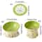 Green Rabbit Ceramic Cat Bowl With Elevated Non Slip Base 5