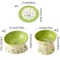 Green Rabbit Ceramic Cat Bowl With Elevated Non Slip Base 5