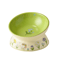 Green Rabbit Ceramic Cat Bowl With Elevated Non Slip Base 6