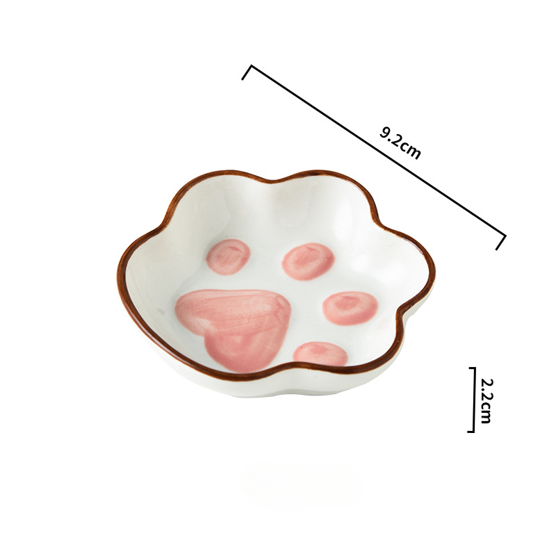 Ceramic Cat Claw Flavor Dish Cute Decorative Small Dish for Home