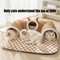 Cozy Cat Bed Play Tunnel With Plush Hideaway Tent 2