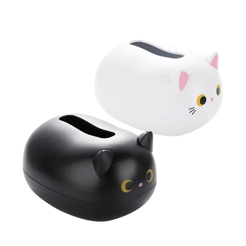 Cat Tissue Box Holder Cute Desktop Napkin Paper Storage 5