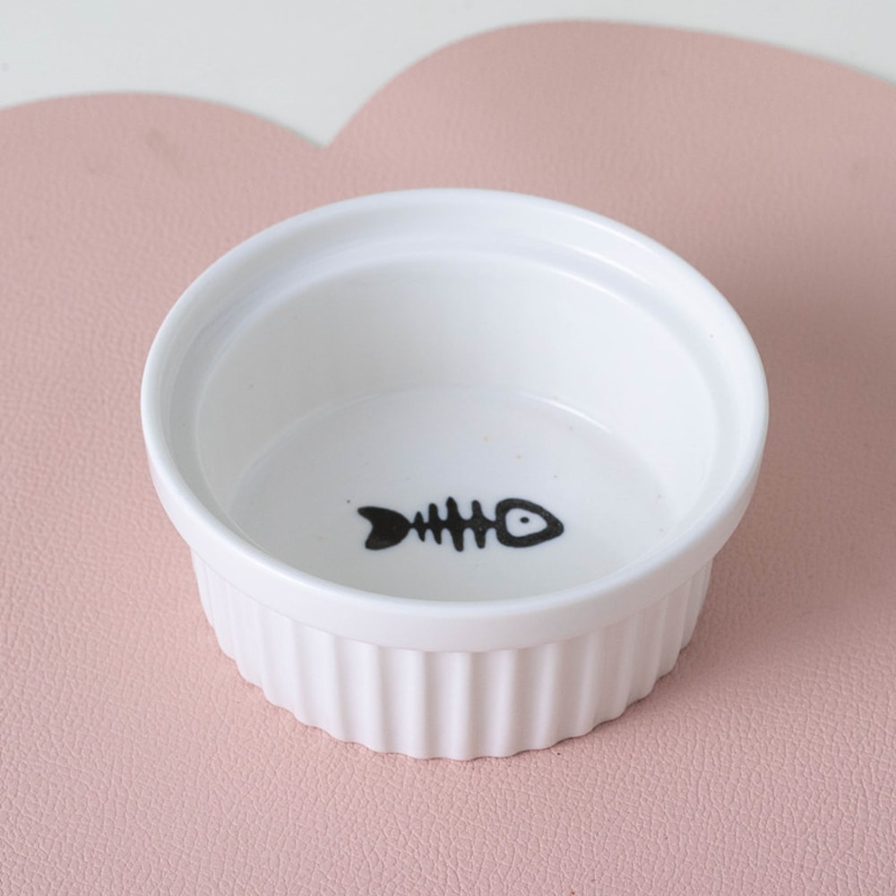 Double Ceramic Pet Bowl Tilted Cat Feeding Water Dish 3