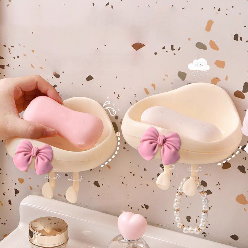 Large Wall Mount Soap Dish & Bathroom Storage Rack Modern Home Organizer