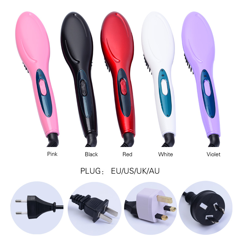 Professional Electric Hair Straightening Brush Fast Smooth Styling 4