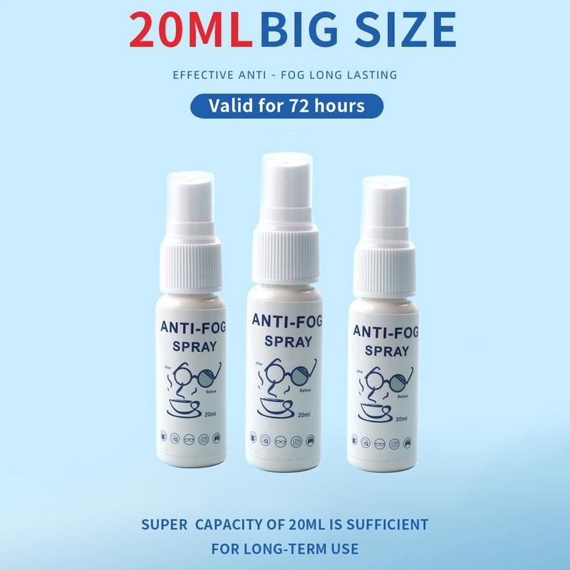 Premium Anti Fog Spray for Glasses & Windshield Defogger