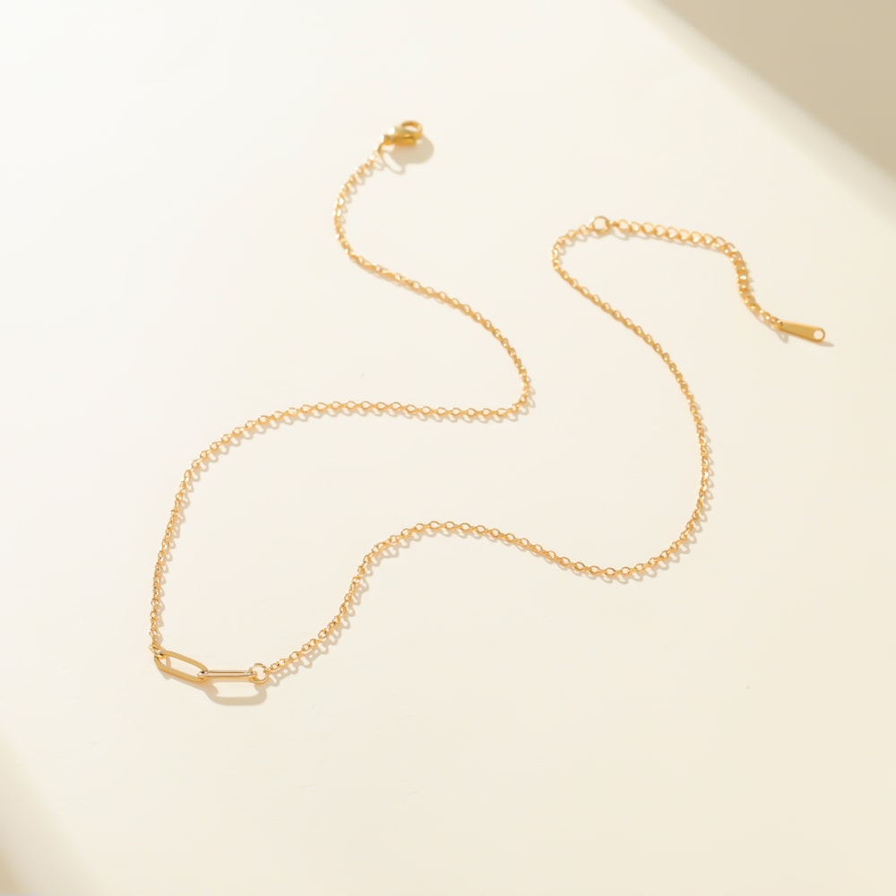 Stainless Steel Paperclip Choker Necklace for Women