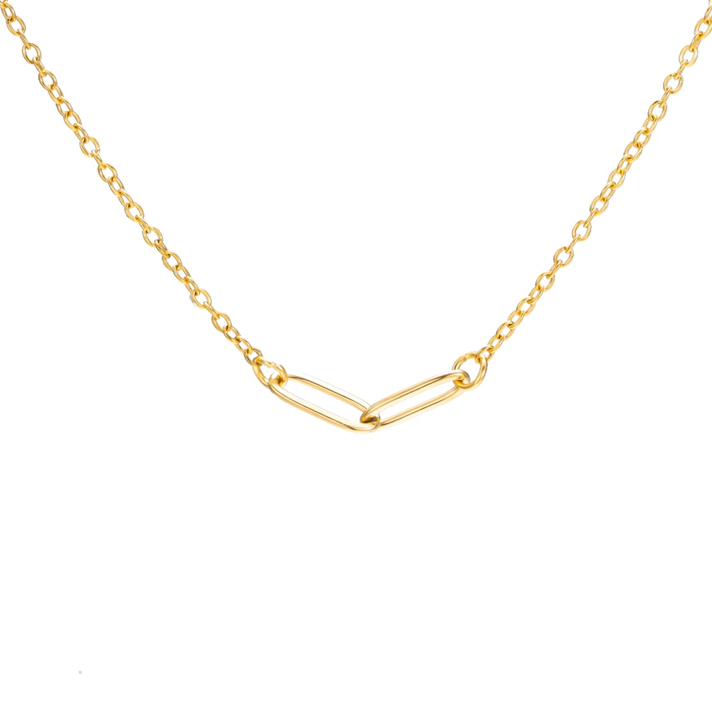 Stainless Steel Paperclip Choker Necklace for Women