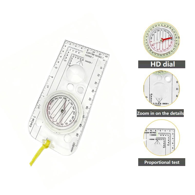 Professional Military Grade Precision Hiking Compass Durable Outdoor Navigation Tool