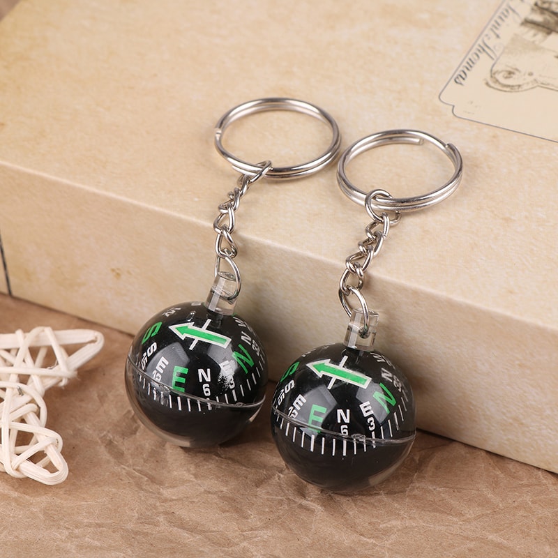Portable Emergency Compass Keychain Lightweight Outdoor Survival Tool 0