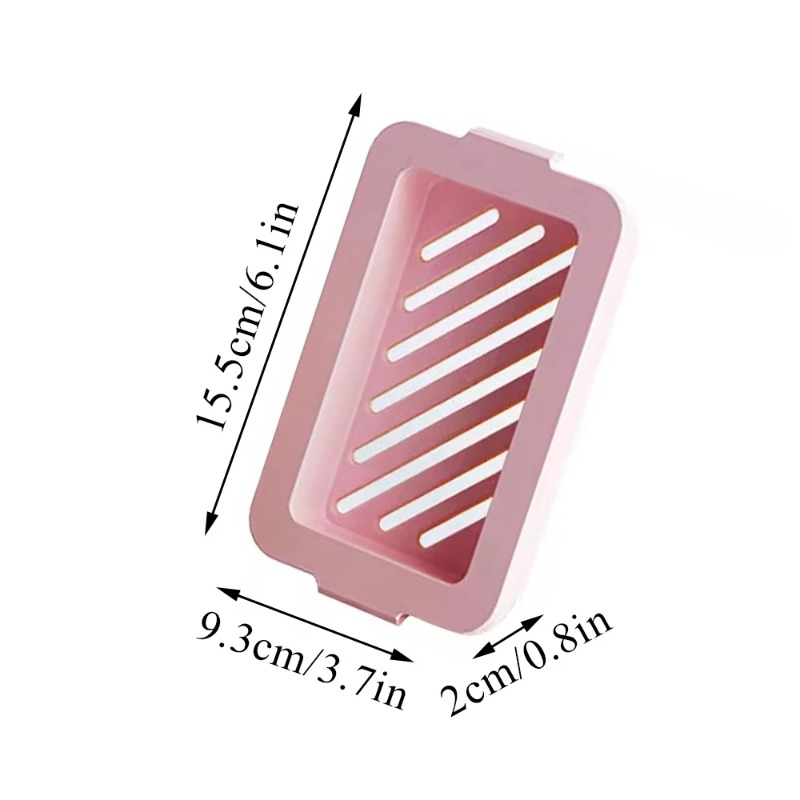 Portable Non Slip Soap Holder Box for Bathroom & Laundry