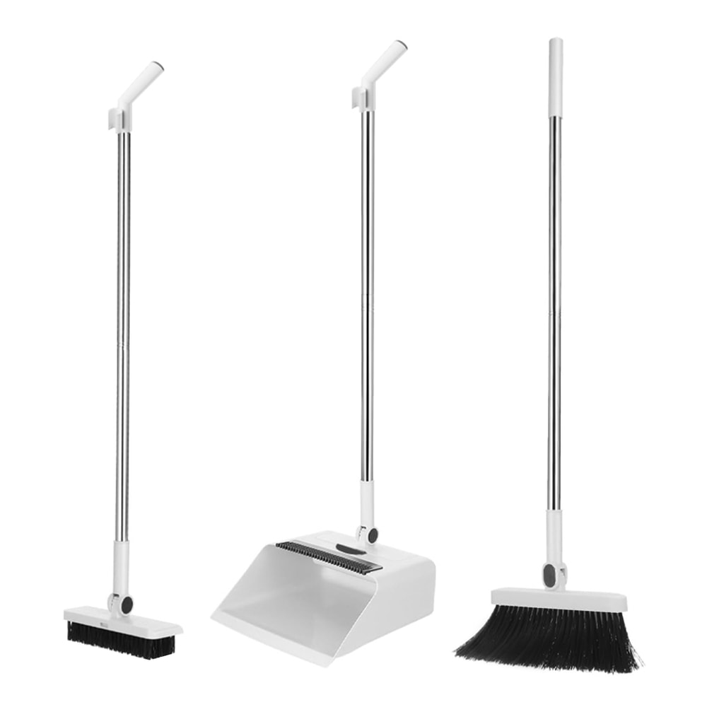 Long Handled Broom and Dustpan Set for Home & Office Cleaning