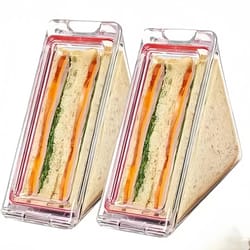 portable kids triangle sandwich box reusable lunch wedge & acrylic sandwich holder