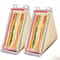 Portable Kids Triangle Sandwich Box Reusable Lunch Wedge Acrylic Sandwich Holder 0