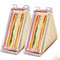 Portable Kids Triangle Sandwich Box Reusable Lunch Wedge Acrylic Sandwich Holder 0