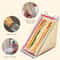 Portable Kids Triangle Sandwich Box Reusable Lunch Wedge Acrylic Sandwich Holder 2