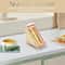 Portable Kids Triangle Sandwich Box Reusable Lunch Wedge Acrylic Sandwich Holder 4