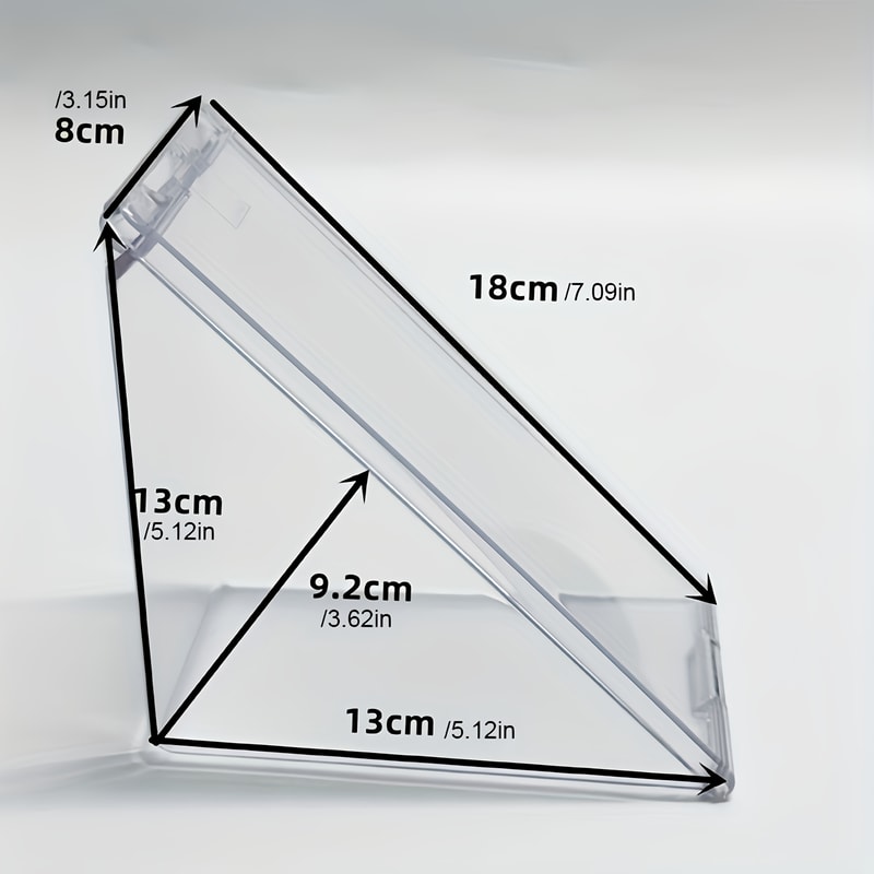 Portable Kids Triangle Sandwich Box Reusable Lunch Wedge Acrylic Sandwich Holder 5