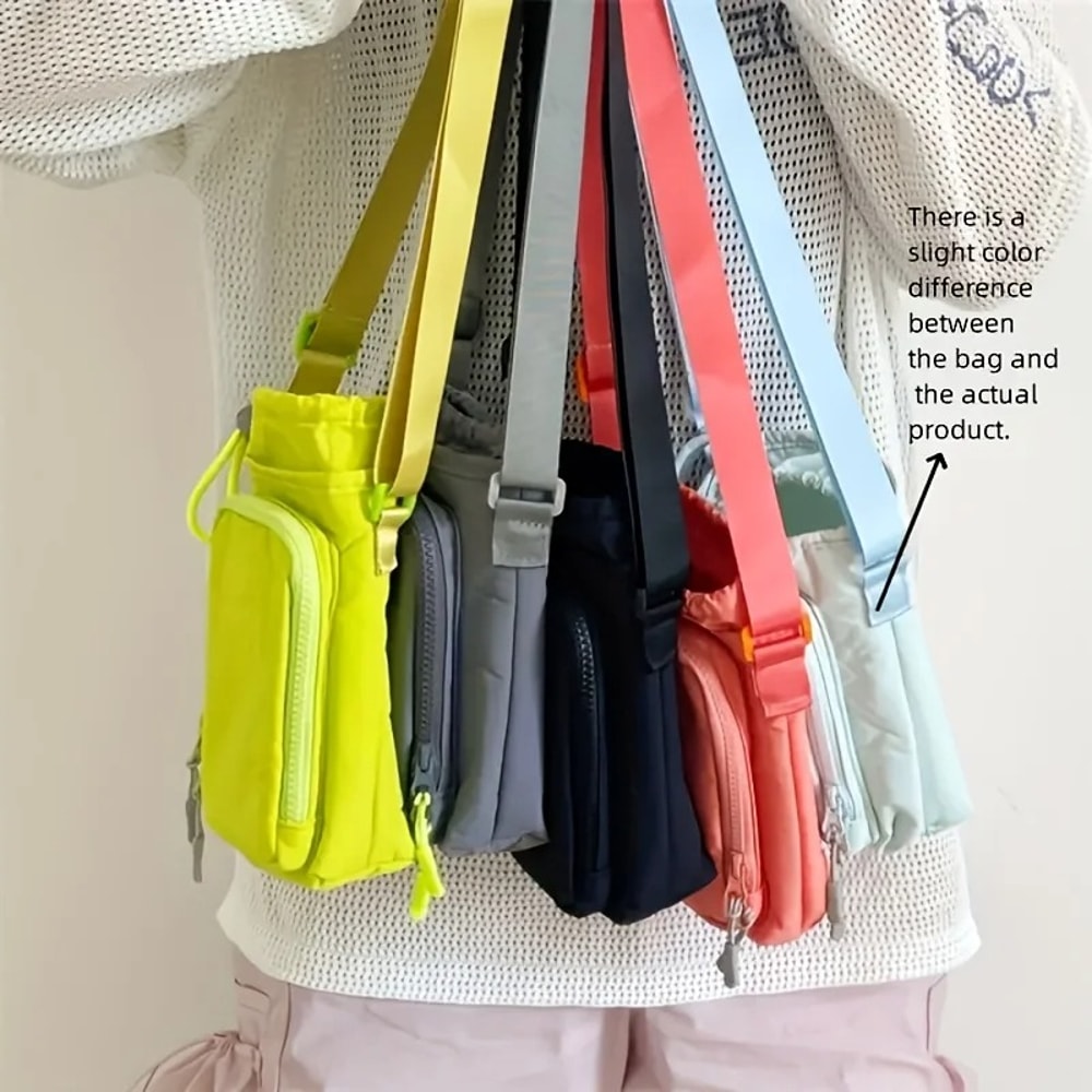 Adjustable Outdoor Water Bottle Carrier Bag With Phone Pocket 1