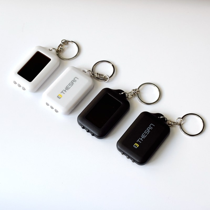 Solar Keychain Flashlight Portable Outdoor Emergency Mini Torch Light 2