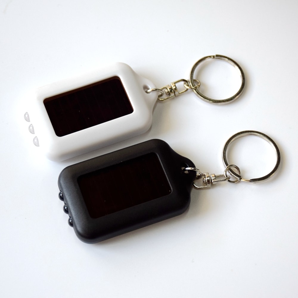 Solar Keychain Flashlight Portable Outdoor Emergency Mini Torch Light 1