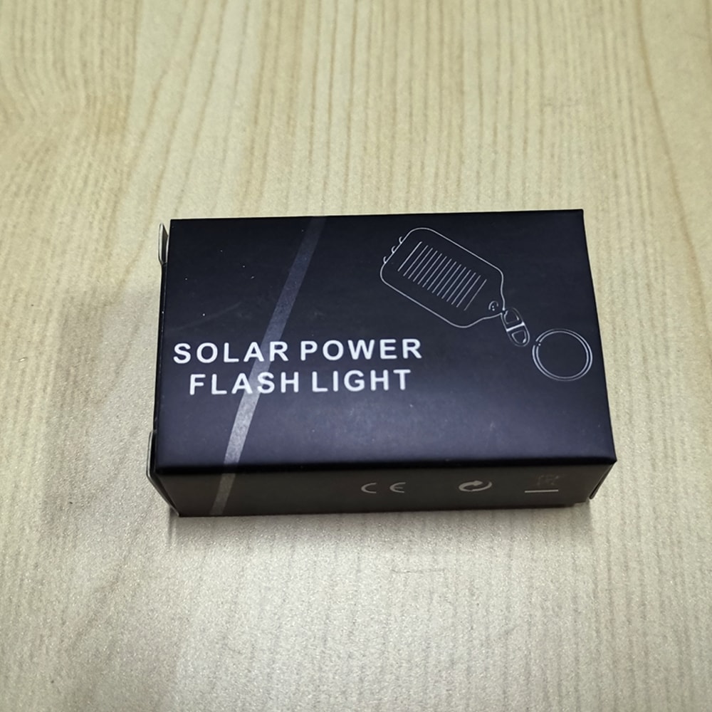 Solar Keychain Flashlight Portable Outdoor Emergency Mini Torch Light 4