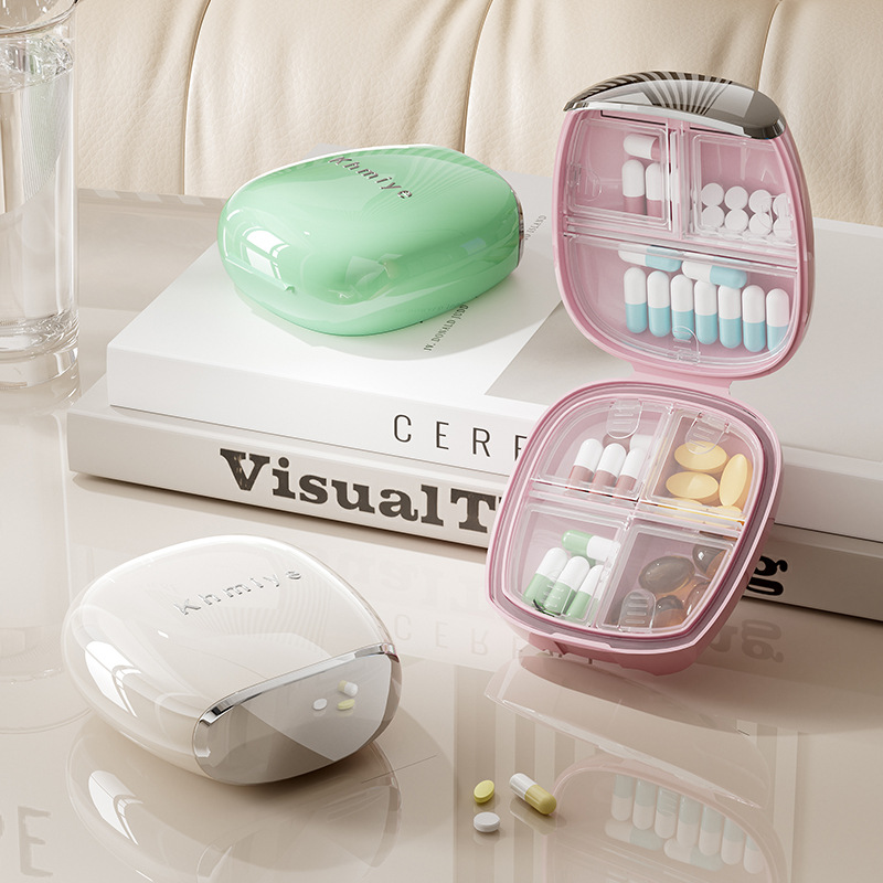 Premium Weekly Portable Pill Organizer Travel Medicine Box With Reminder 1