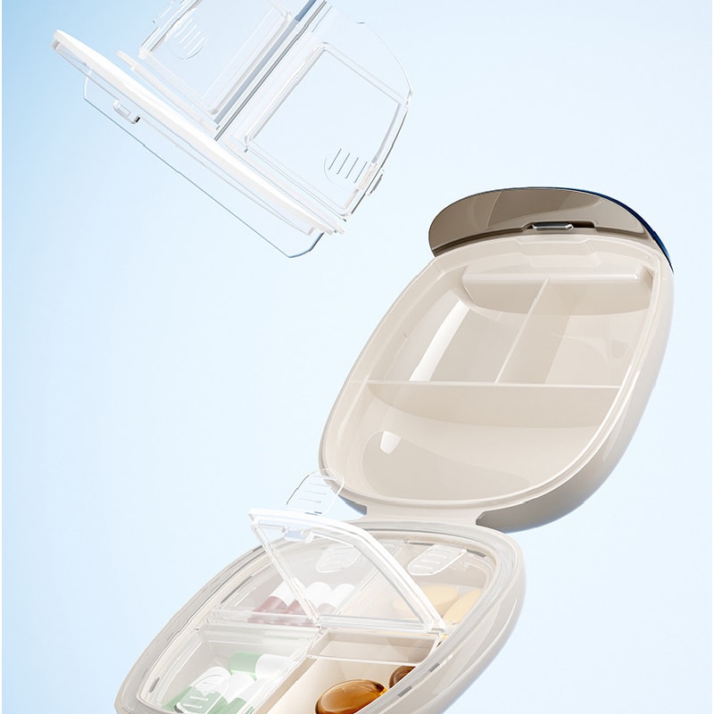 Premium Weekly Portable Pill Organizer Travel Medicine Box With Reminder 4