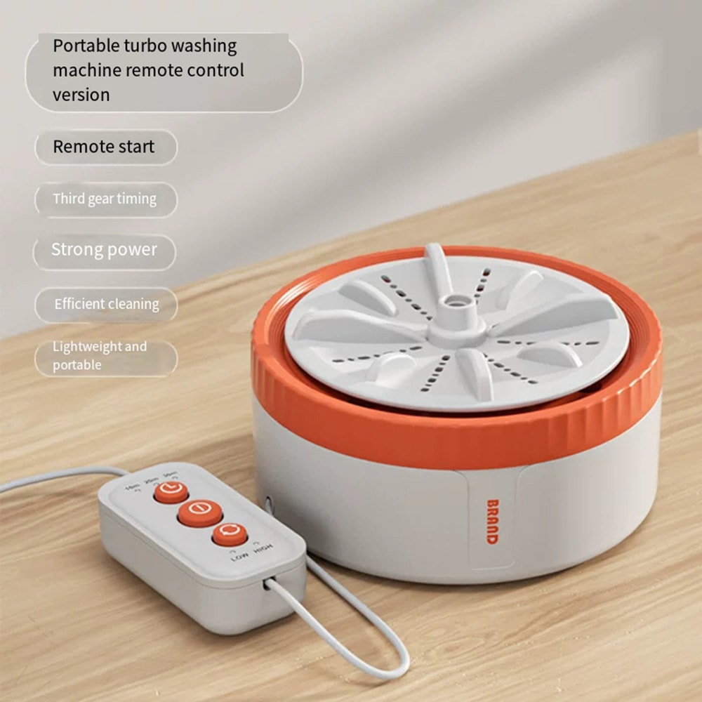 Portable Mini Washing Machine With USB Ultrasonic Cleaning For Travel Home 2