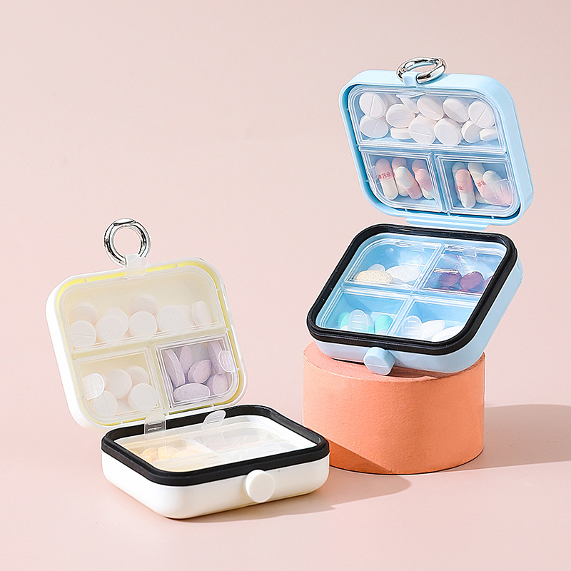 Compact Travel Pill Organizer Mini Medicine Case Weekly Tablet Box 2