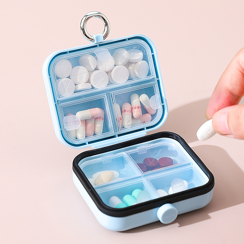 Compact Travel Pill Organizer Mini Medicine Case Weekly Tablet Box 3