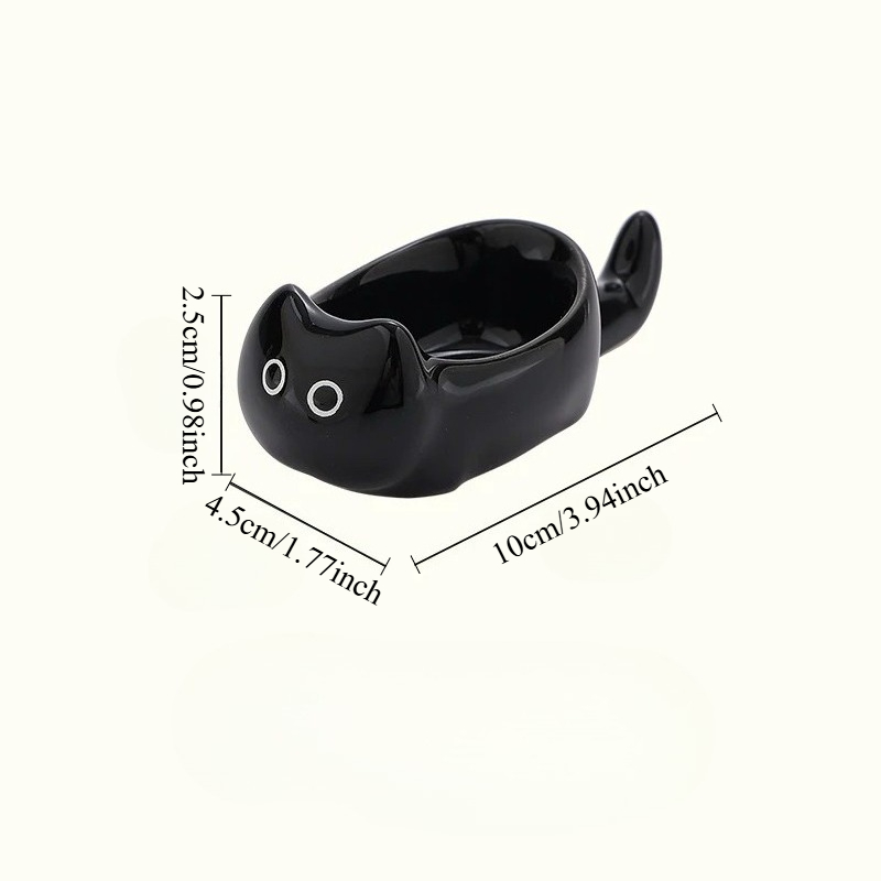 Hand Painted Ceramic Cat Bowl Cute Mini Dipping Plate Cat Sauce Dish For Tableware 7