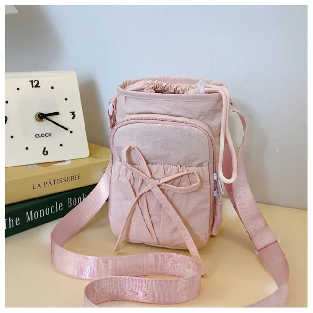 Lightweight Outdoor Crossbody Bag With Water Bottle Holder Phone Pocket 5