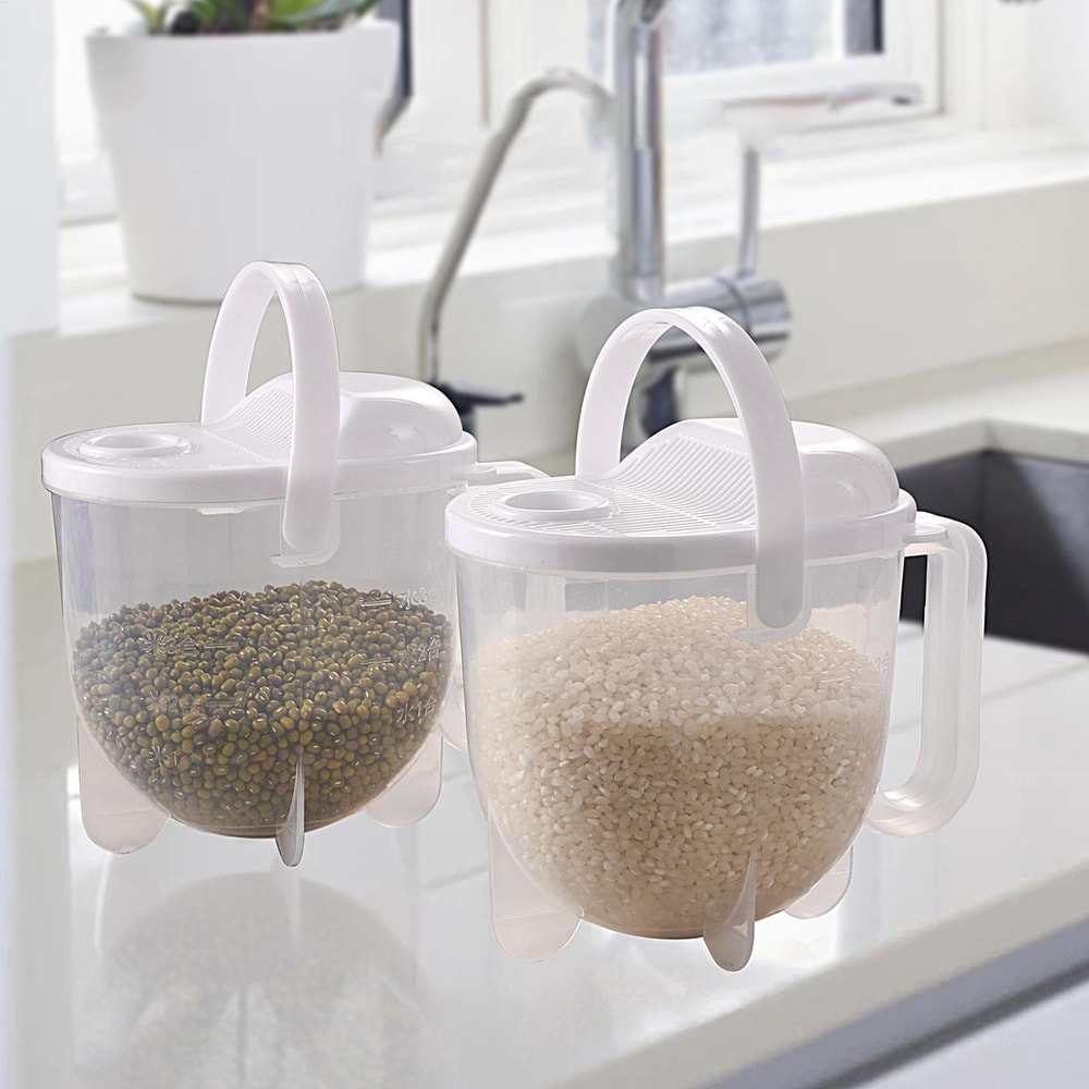 Premium Rice Washing Bowl Kitchen Colander Strainer With Lid 4