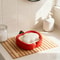 Apple Shaped Soap Dish with Drain Cute Bathroom Storage Rack
